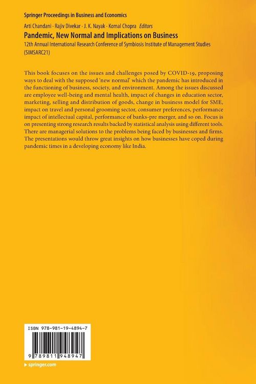 Produktbild: Pandemic, New Normal and Implications on Business