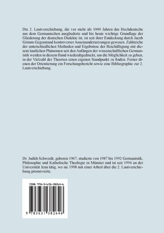 Produktbild: Die Kontroverse um die 2. Lautverschiebung