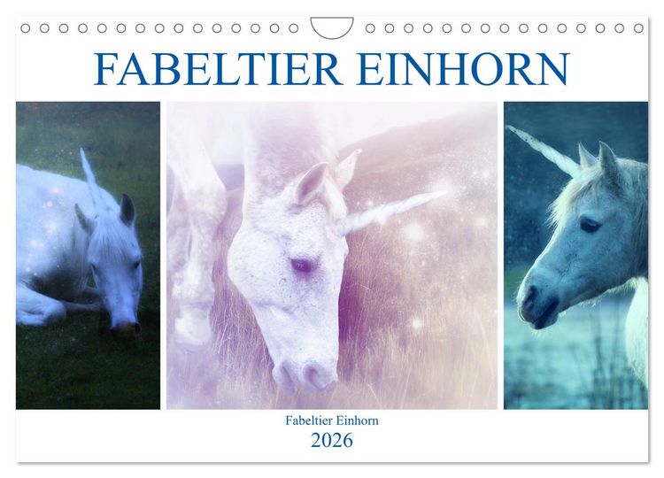 Produktbild: Fabeltier Einhorn (Wandkalender 2026 DIN A4 quer), CALVENDO Monatskalender