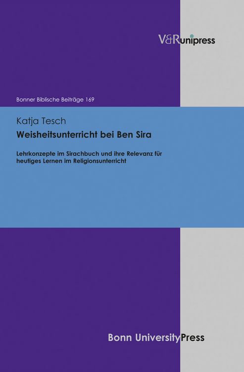 Produktbild: Weisheitsunterricht bei Ben Sira