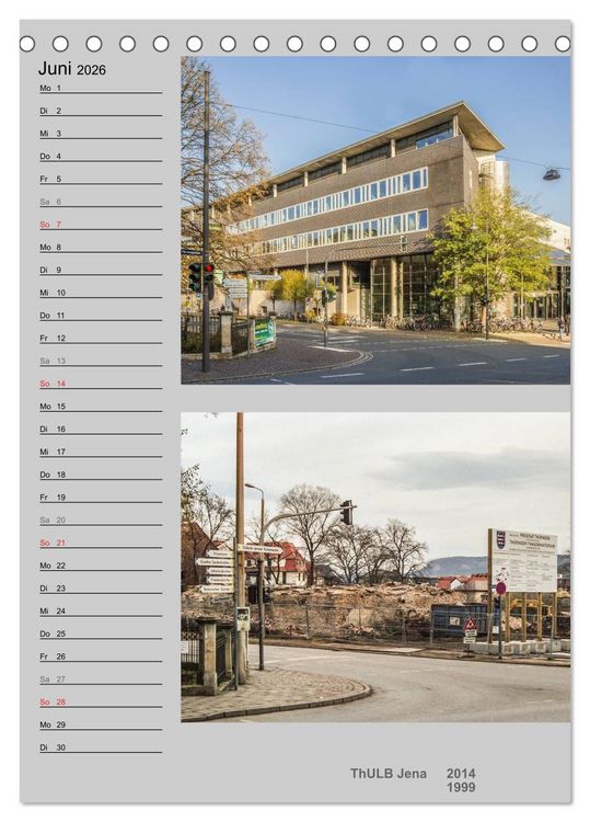 Produktbild: Jena im Wandel (Tischkalender 2026 DIN A5 hoch), CALVENDO Monatskalender