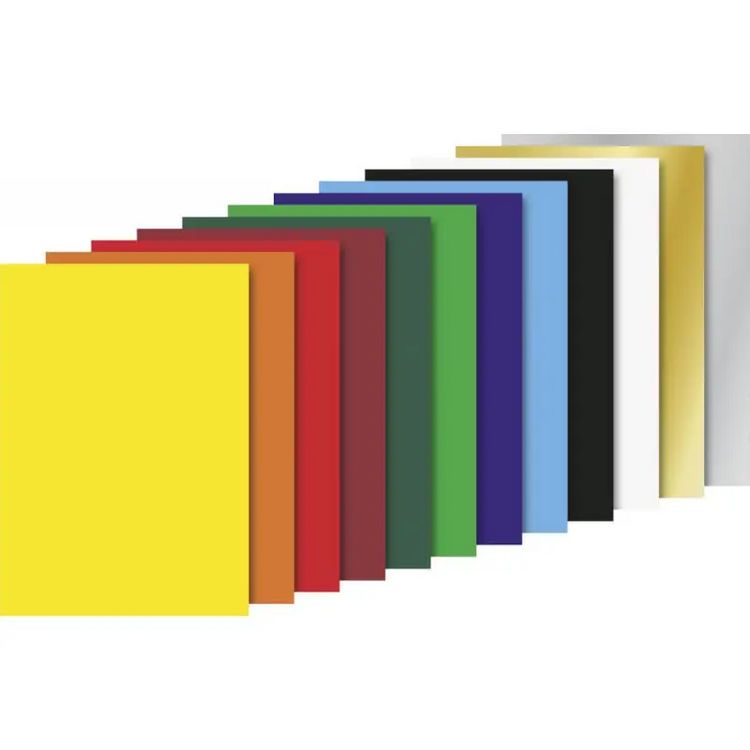 Produktbild: Glanzpapier-Bastelmappe (Buntpapier) | 18,5&times;29,5 cm, 12 Blatt, 80 g/m&sup2;