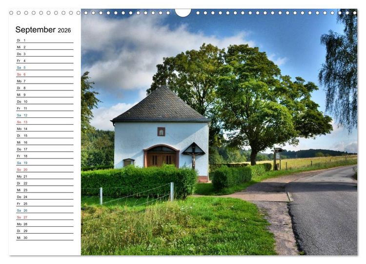 Produktbild: Sa(ar)krale Baukunst - Kapellen im Saarland (Wandkalender 2026 DIN A3 quer), CALVENDO Monatskalender