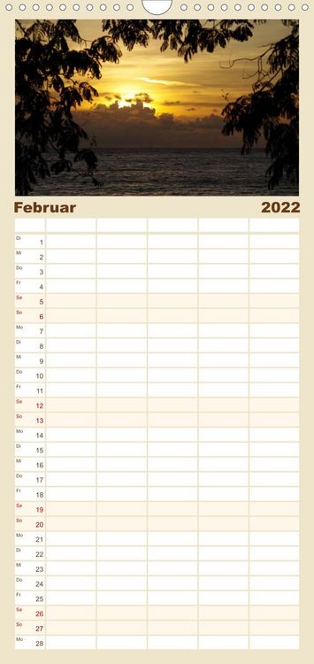Produktbild: Familienplaner Farben am Meer (Wandkalender 2022 , 21 cm x 45 cm, hoch)