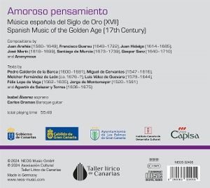 Produktbild: Amoroso pensamiento - M&pound;sica espa&curren;ola del Siglo de