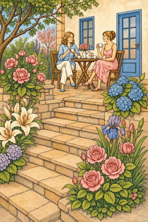Produktbild: Garten Malbuch f&uuml;r Erwachsene &ndash; 50 Ausmalbilder zur Entspannung