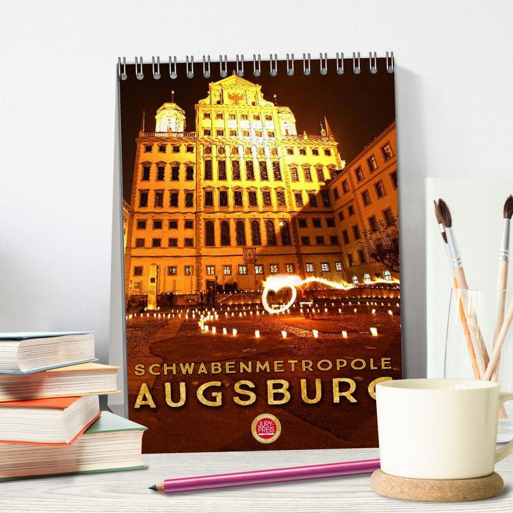 Produktbild: Schwabenmetropole Augsburg (Tischkalender 2026 DIN A5 hoch), CALVENDO Monatskalender