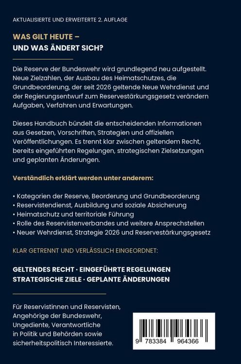Produktbild: Die Reserve der Bundeswehr