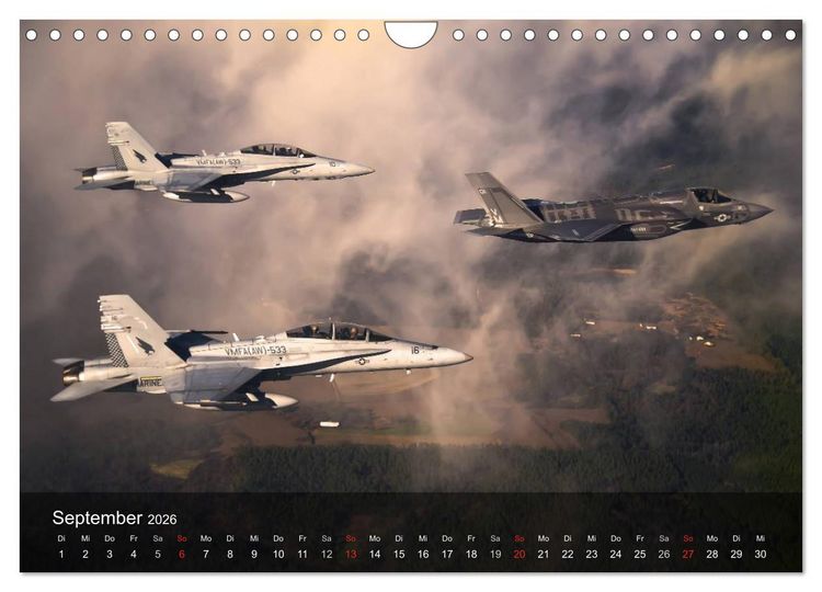 Produktbild: Luftwaffe. Kampfflugzeuge der USA (Wandkalender 2026 DIN A4 quer), CALVENDO Monatskalender