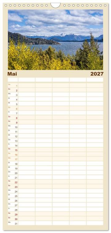 Produktbild: Familienplaner 2027 - Patagonien - Eine Landschaft der Kontraste mit 5 Spalten (Wandkalender, 21 x 45 cm) CALVENDO