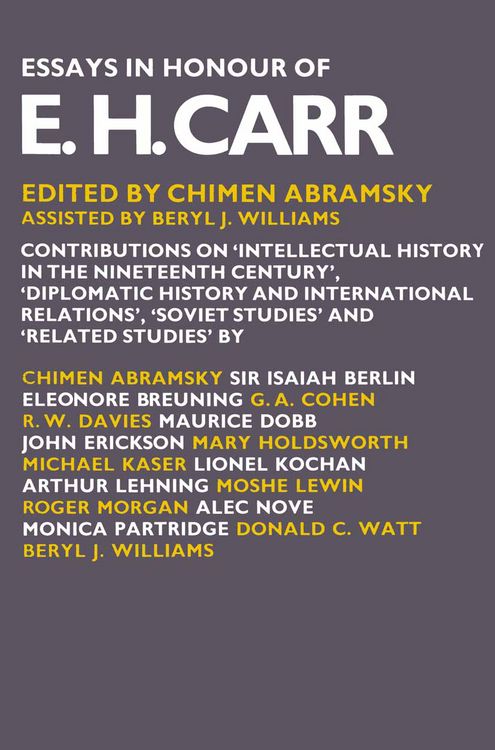 Produktbild: Essays in Honour of E. H. Carr