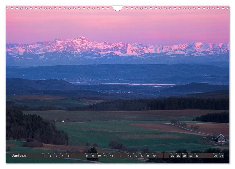 Produktbild: Alpen-Fernsichten von der S&uuml;dwestalb und Oberen Donau (Wandkalender 2026 DIN A3 quer), CALVENDO Monatskalender