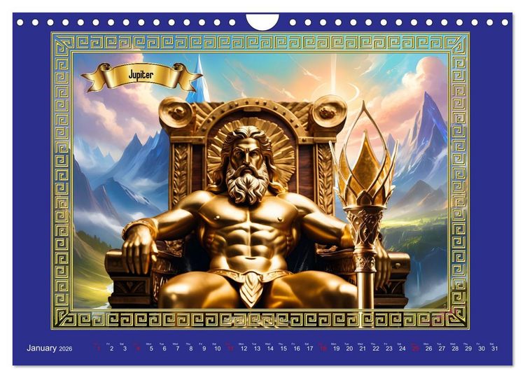 Produktbild: Roman Gods - under the spell of mythology (Wall Calendar 2026 DIN A4 landscape), CALVENDO 12 Month Wall Calendar