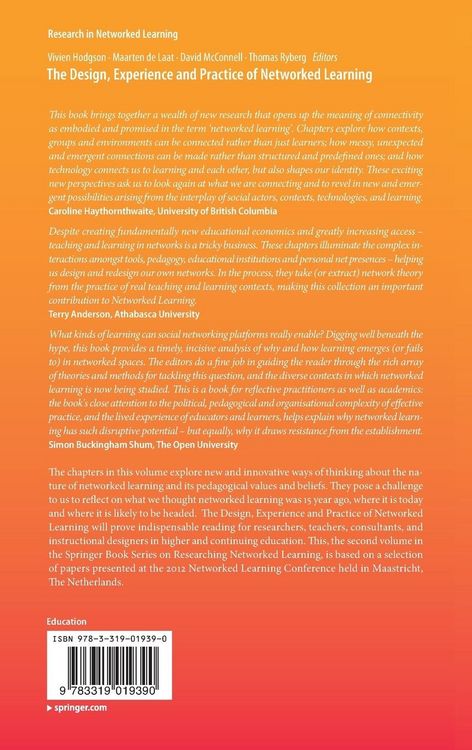 Produktbild: The Design, Experience and Practice of Networked Learning