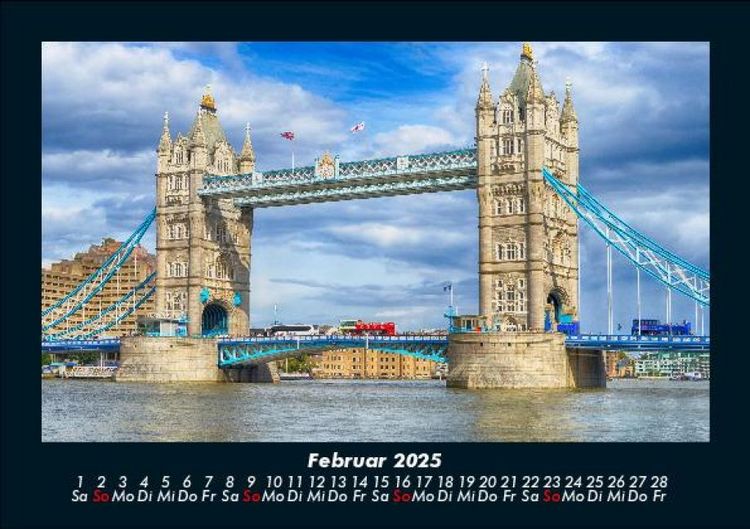 Produktbild: Londons sch&ouml;nste Seiten 2025 Fotokalender DIN A5