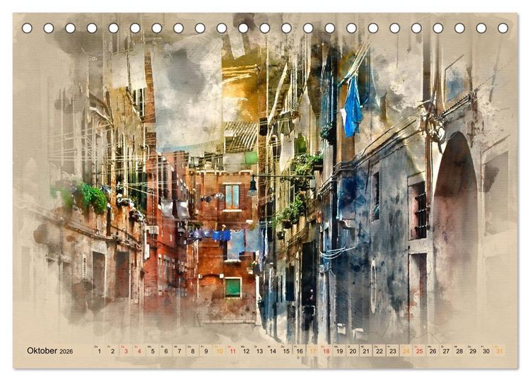 Produktbild: Venedig - ganz intim (Tischkalender 2026 DIN A5 quer), CALVENDO Monatskalender