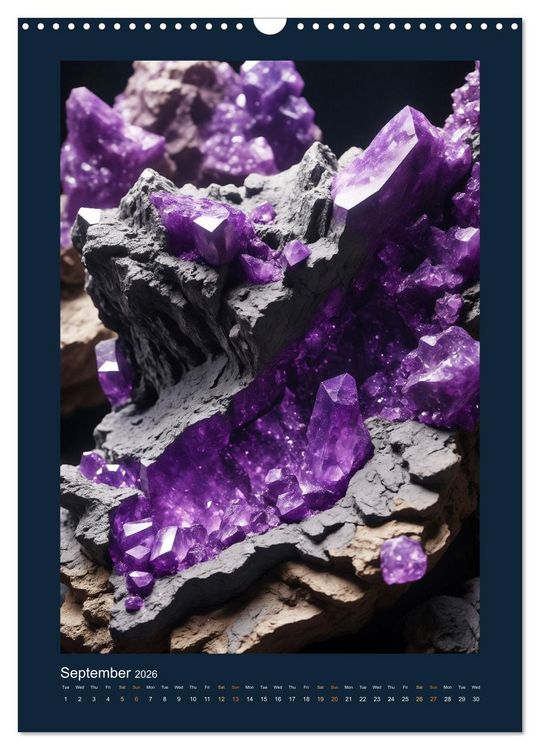 Produktbild: Fantastic Minerals - Mysterious Treasures (Wall Calendar 2026 DIN A3 portrait), CALVENDO 12 Month Wall Calendar
