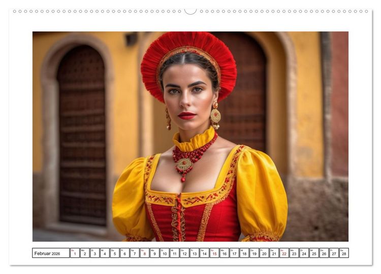 Produktbild: Farbenfrohe Frauenpower (Wandkalender 2026 DIN A2 quer), CALVENDO Monatskalender
