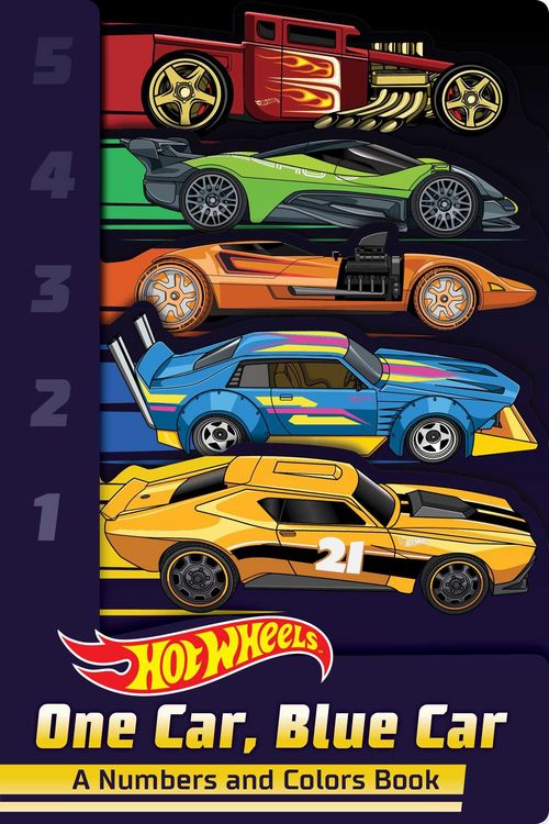 Produktbild: Hot Wheels: One Car, Blue Car: A Numbers and Colors Book (a Mattel Hot Wheels Shaped Novelty Board Book for Toddlers)