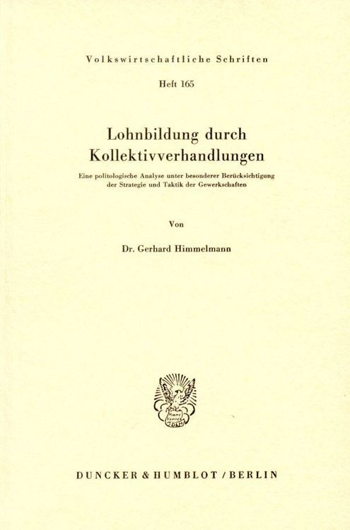 Produktbild: Lohnbildung durch Kollektivverhandlungen.
