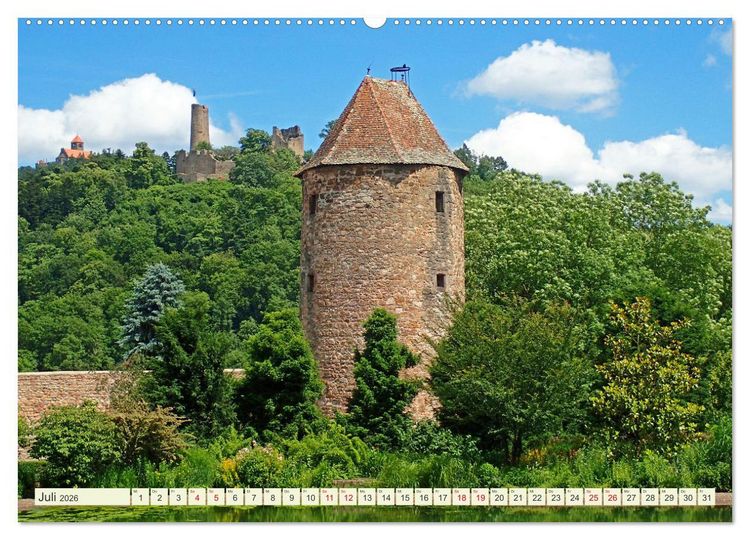 Produktbild: Weinheim erleben Schlosspark, Burgen und einladender Marktplatz (Wandkalender 2026 DIN A2 quer), CALVENDO Monatskalender