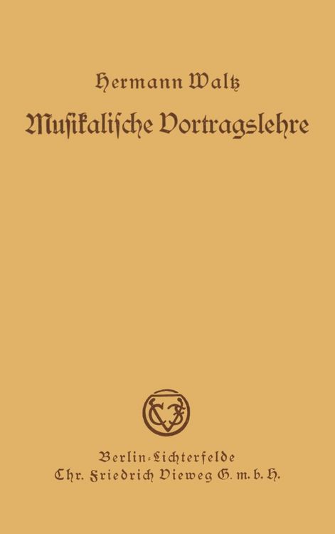 Produktbild: Musikalische Vortragslehre