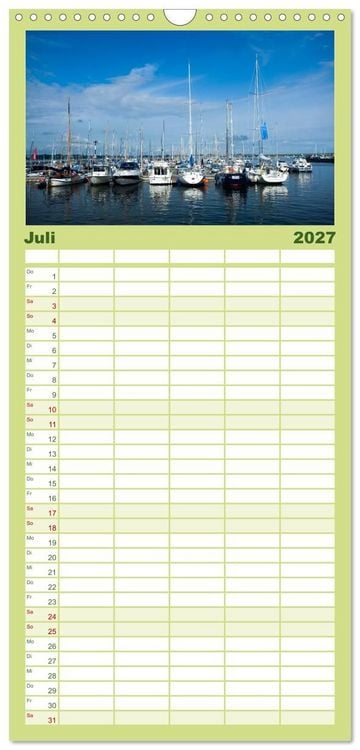 Produktbild: Familienplaner 2027 - Stralsund - Momente einer Reise mit 5 Spalten (Wandkalender, 21 x 45 cm) CALVENDO