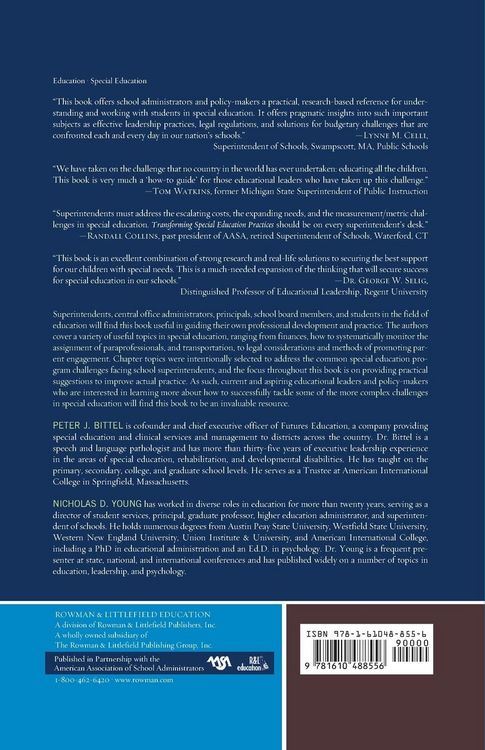 Produktbild: Transforming Special Education Practices