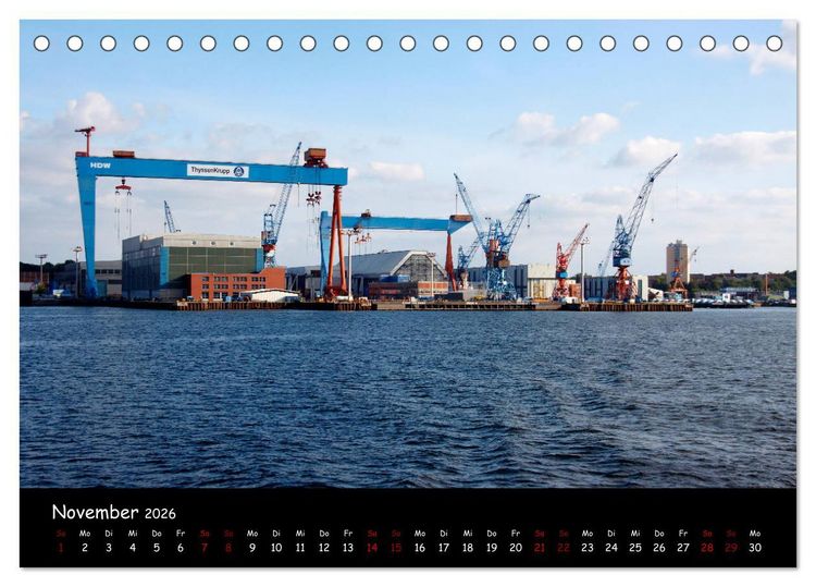 Produktbild: Kiel - Stadt an der F&ouml;rde (Tischkalender 2026 DIN A5 quer), CALVENDO Monatskalender