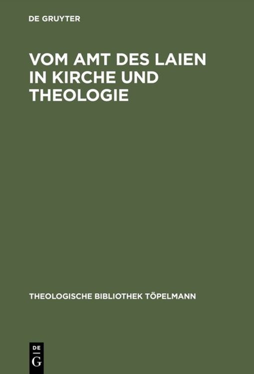 Produktbild: Vom Amt des Laien in Kirche und Theologie