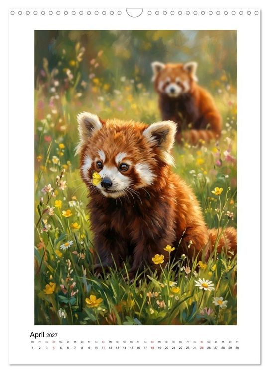 Produktbild: Rote Pandas &ndash; Pure Lebensfreude auf leisen Sohlen (Wandkalender 2027 DIN A3 hoch), CALVENDO Monatskalender