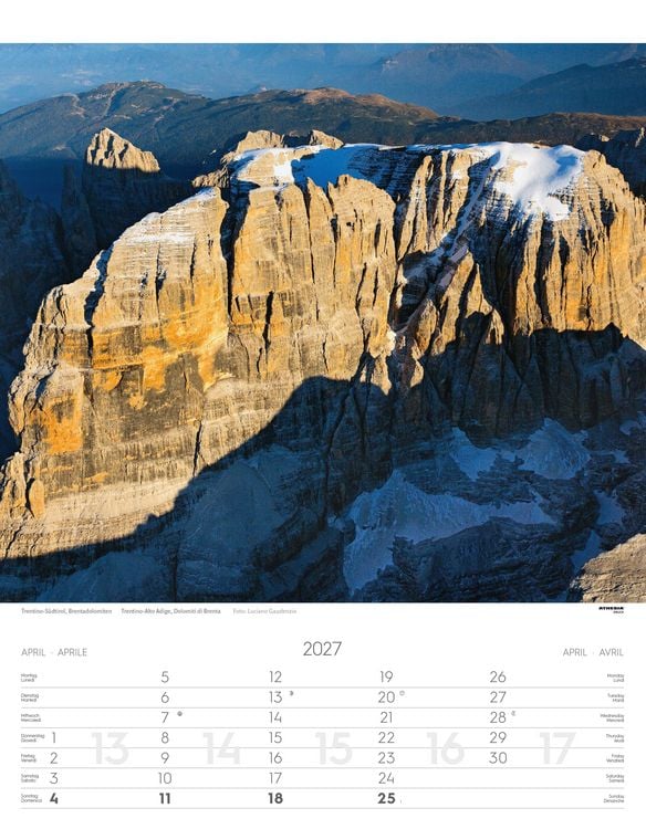 Produktbild: Weltnaturerbe Dolomiten Kalender 2027