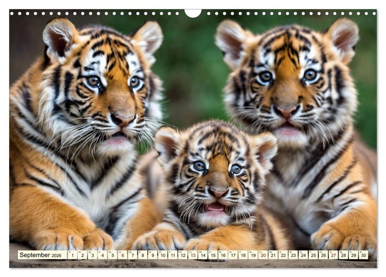 Produktbild: Tiger ganz nah (Wandkalender 2026 DIN A3 quer), CALVENDO Monatskalender