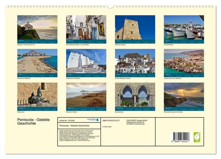 Produktbild: Peniscola - Gelebte Geschichte (Wandkalender 2026 DIN A2 quer), CALVENDO Monatskalender
