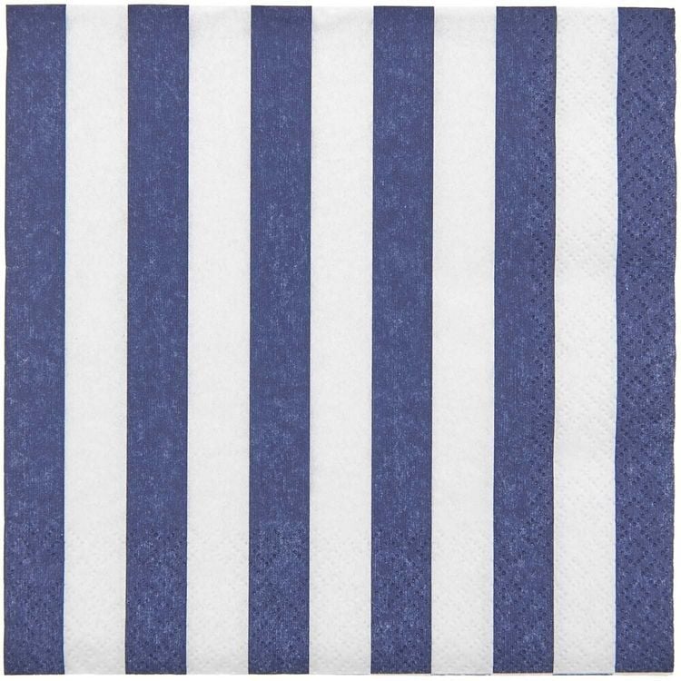 Produktbild: Servietten, blau/wei&szlig; gestreift,