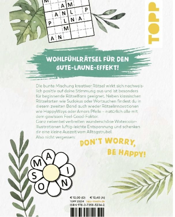 Produktbild: Feel Good Rätsel. Noch mehr Rätsel zum »Positiven Denken«