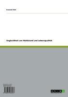 Produktbild: Ungleichheit von Wohlstand und Lebensqualit&auml;t