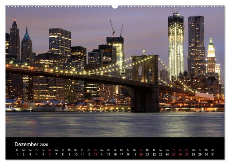 Produktbild: New York City (Wandkalender 2026 DIN A2 quer), CALVENDO Monatskalender