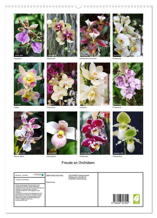 Produktbild: Freude an Orchideen (hochwertiger Premium Wandkalender 2026 DIN A2 hoch), Kunstdruck in Hochglanz