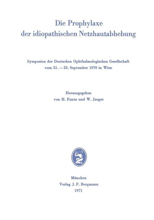 Produktbild: Die Prophylaxe der idiopathischen Netzhautabhebung