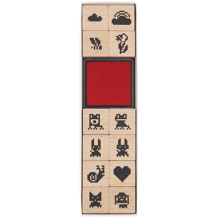 Produktbild: Stempelset Futschikato, Pixel,, 12 Stempel, 1 Stemp