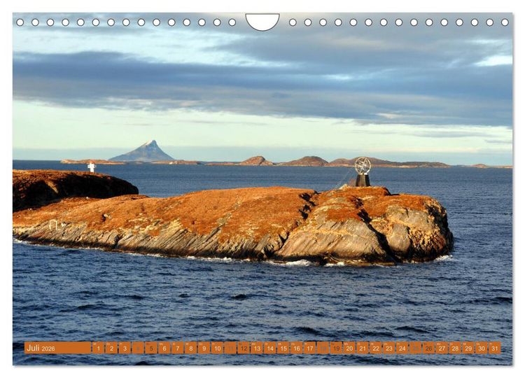 Produktbild: Hurtigruten - Unterwegs mit dem Postschiff (Wandkalender 2026 DIN A4 quer), CALVENDO Monatskalender