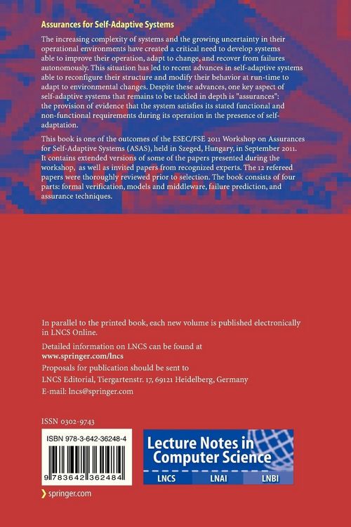 Produktbild: Assurances for Self-Adaptive Systems