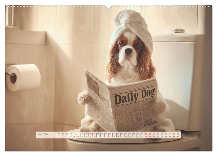 Produktbild: Cavalier King Charles Spaniel. Die lustigsten Cavalier Momente des Jahres. (Wandkalender 2026 DIN A2 quer), CALVENDO Monatskalender