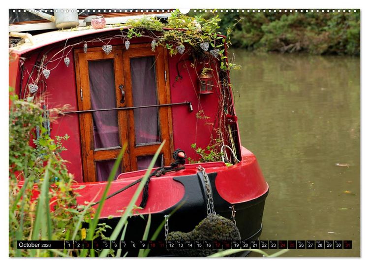 Produktbild: Narrowboats (High Quality Premium Wall Calendar 2026 DIN A2 landscape),CALVENDO 12 Month Wall Calendar