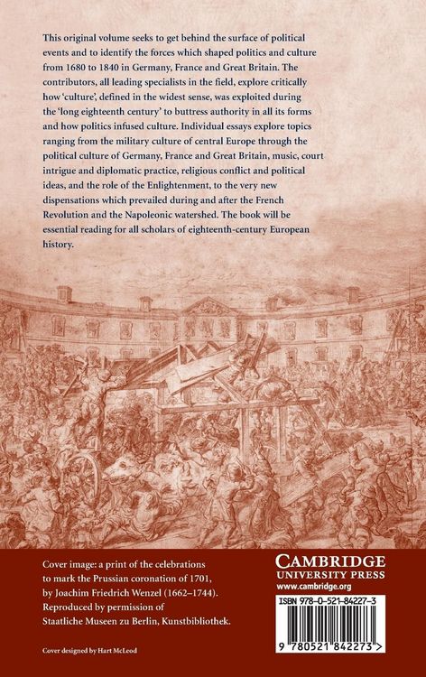 Produktbild: Cultures of Power in Europe during the Long Eighteenth Century