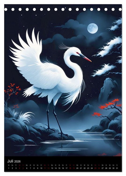 Produktbild: Asiatische Inspiration Fern&ouml;stlicher Art - Dunkle Werke (Tischkalender 2026 DIN A5 hoch), CALVENDO Monatskalender