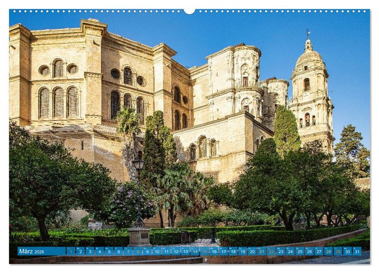 Produktbild: Malaga Highlights der Stadt an der Costa del Sol (Wandkalender 2026 DIN A2 quer), CALVENDO Monatskalender
