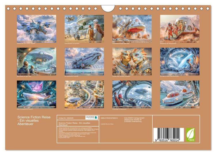 Produktbild: Science Fiction Reise - Ein visuelles Abenteuer (Wandkalender 2027 DIN A4 quer), CALVENDO Monatskalender