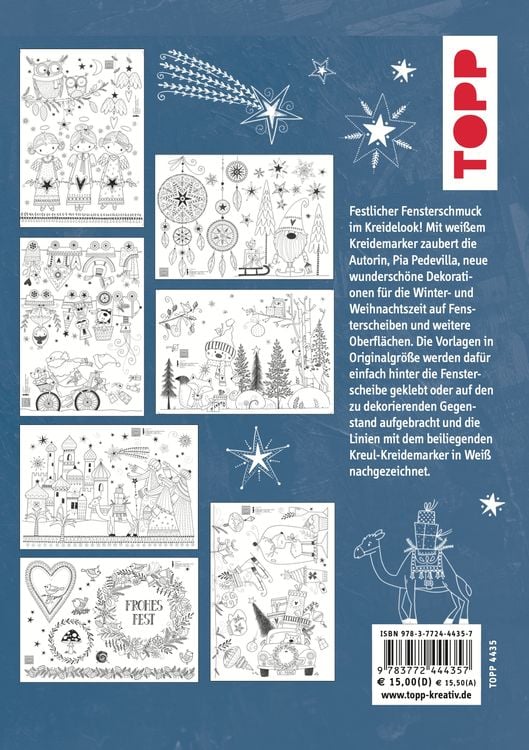 Produktbild: Vorlagenmappe Fensterdeko mit dem Kreidemarker - Frohes Fest!